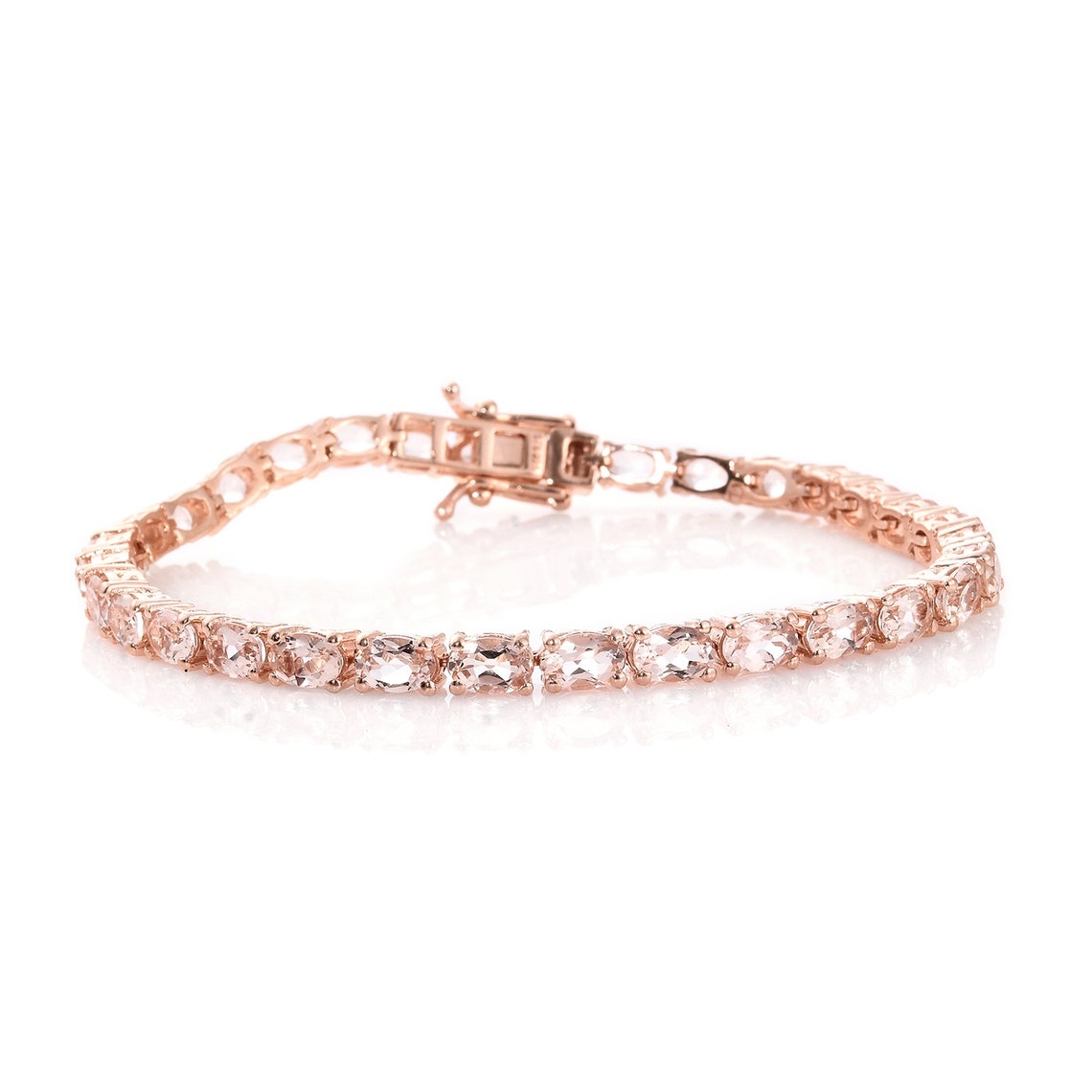 Tennis Bracelet 14k Rose Gold Wedding Bracelet Etsy
