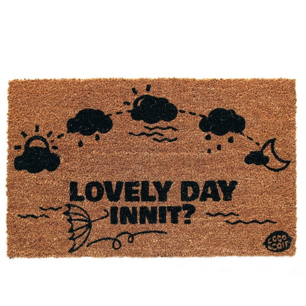 Coco & Coir Door Mats Indoor / Outdoor | Non Slip Funny Welcome Mat (Rain or Shine 45cm x 75cm)