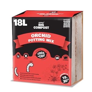Coco & Coir Orchid Potting Mix | Peat-free Orchid Compost/Orchid Bark Replacement with Orchid Feed | Repotting All Orchid Plants (9L)