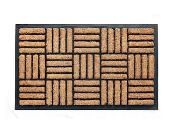 Coco&Coir Natural Coir | Non-Slip | Premium Quality | Eco-Friendly | Indoor | Outdoor | Entrance Door Mat | 45 x 75 cm (Shortbread)