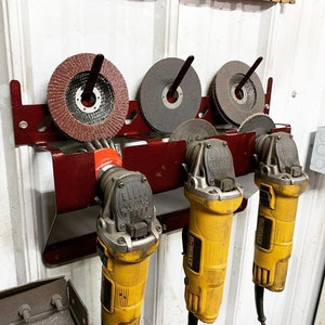 4.5" Angle Grinder Tool Holder - Grinding Tool Organization - Shop Organization -Tool Organization - Garage Organization - Gift for Him