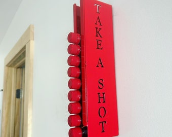Metal Shot-dispenser - Whiskey Shot-dispenser - Gepersonaliseerd cadeau - Cadeau voor hem - Garagecadeau - Thuisbar - Bardecor - Take A Shot