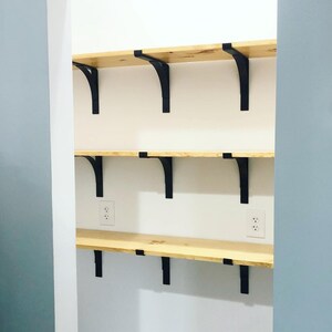 Custom Made Farmhouse Style Shelf Brackets - Steel Shelf Brackets - Modern Shelf Brackets - HeavyDuty Steel Brackets - Hanging Plant Holder