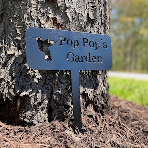 Personalized Garden Sign - Custom Metal Garden Stake - Grandpas Garden Stake -Metal Farm Stake -Personalized Ground Stake - Metal Marker