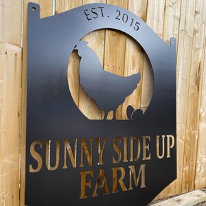 Chicken Farm Sign- Metal Chicken Sign - Personalized Farm Sign - Chicken Coop Sign - Barn Sign - Personalized Farm Sign - Chicken Farm