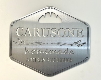 Insegna in metallo personalizzata con lievito madre - Panetteria con lievito madre - Homesteading - Decorazioni per la cucina - Regalo personalizzato con lievito madre - Insegna per panetteria casalinga