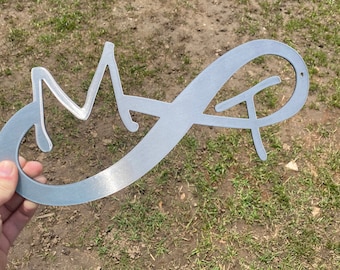 Metal Infinity Sign - You and Me Sign - Personalized Metal Sign - 11th Anniversary Steel - Personalized Wedding Gift - Wall Decor