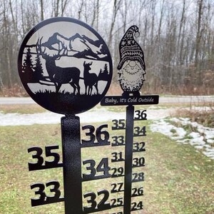 36" Tall Snow Gauge - Metal Snow Gauge - Personalized Metal Snow Gauge - Snow Depth Reader - Snow Measuring Stick - Custom Gift - Snow Stick
