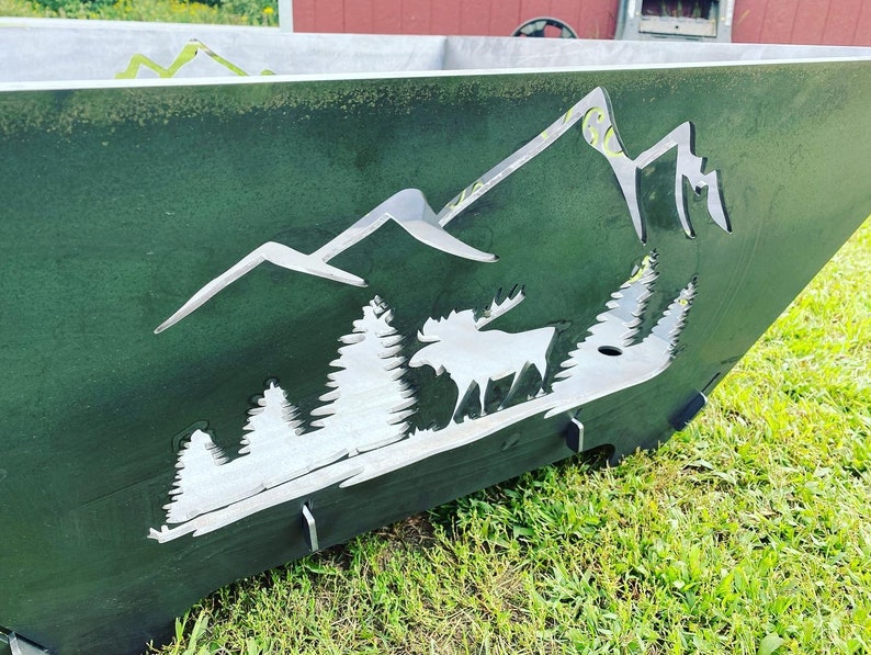 Custom Metal Firepit - Collapsible Steel Fire Pit - Personalized Fire Pit - Portable Steel Fire Pit - Customized Fire Pit - Customized Gift image 6