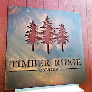 Rust Patina Metal Business Sign - Rust Business Sign - Corten Steel Business Sign - Your Logo Business Sign - Interior Business Sign