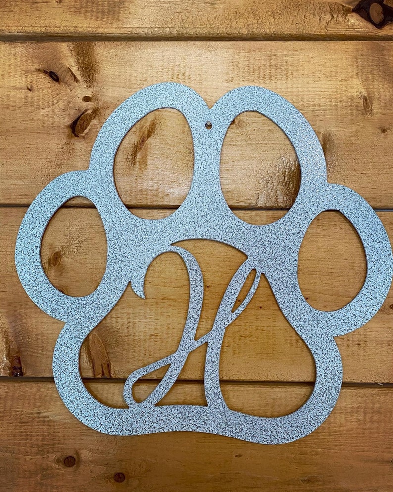 Personalized Metal Paw Print Metal Paw Print Sign Etsy