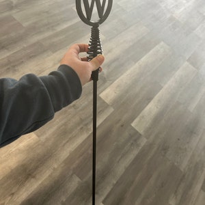 Custom Personalized Fire Poker 40-Inch - Black Steel With Wood Handle, Collapsible For Easy Storage