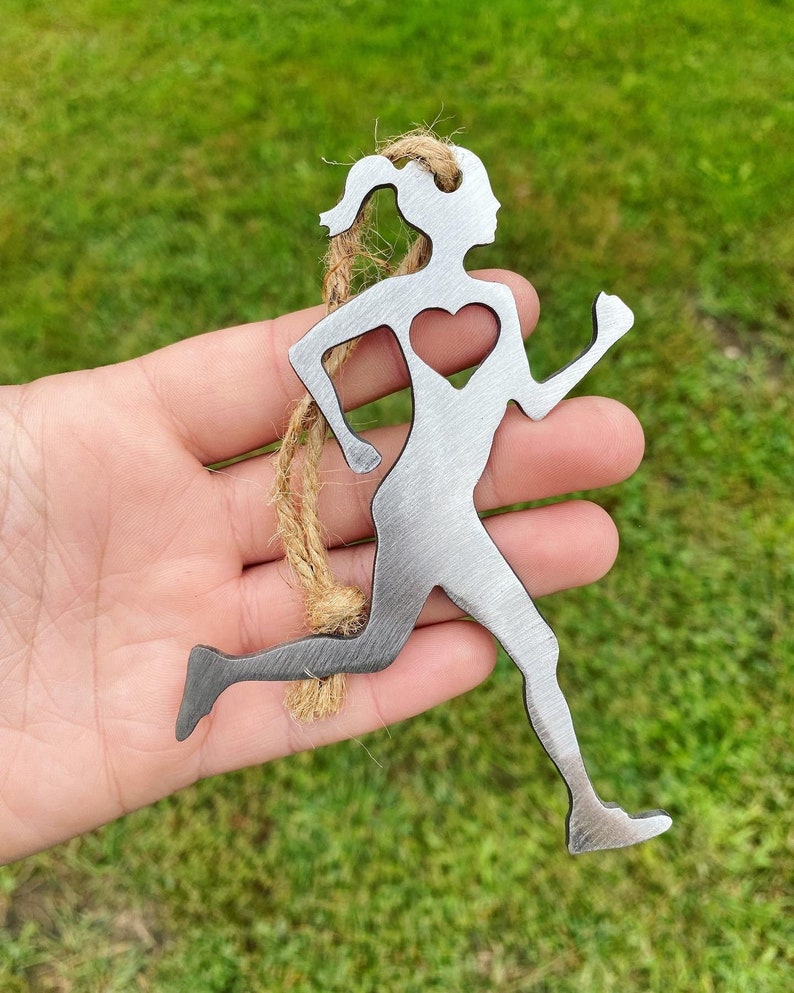 Runner Girl Ornament Runner Girl Metal Display Gift for Etsy