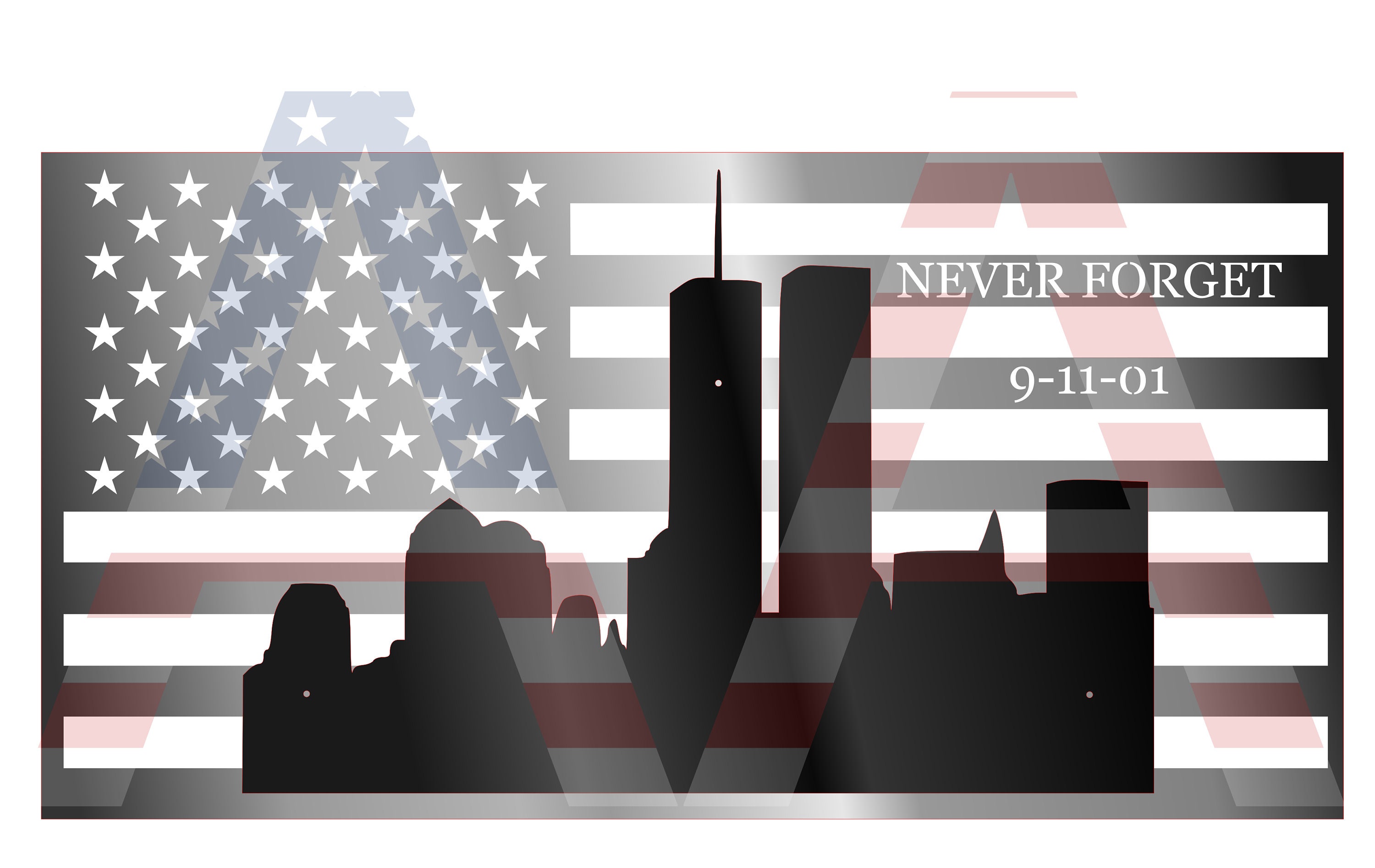 9/11 Never Forget Svg File - SVG DXF - Tribute Flags - Plasma Cut Files ...