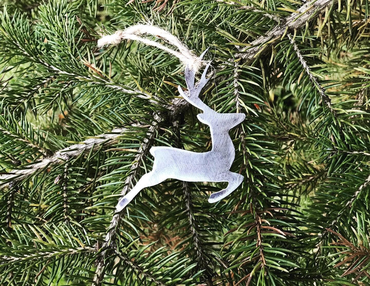 Metal Reindeer Ornament Reindeer Christmas Ornament Rustic | Etsy