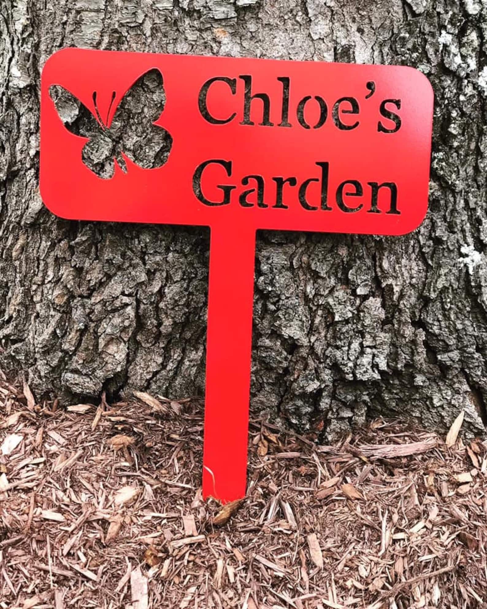 Personalized Garden Sign Custom Metal Garden Stake Etsy
