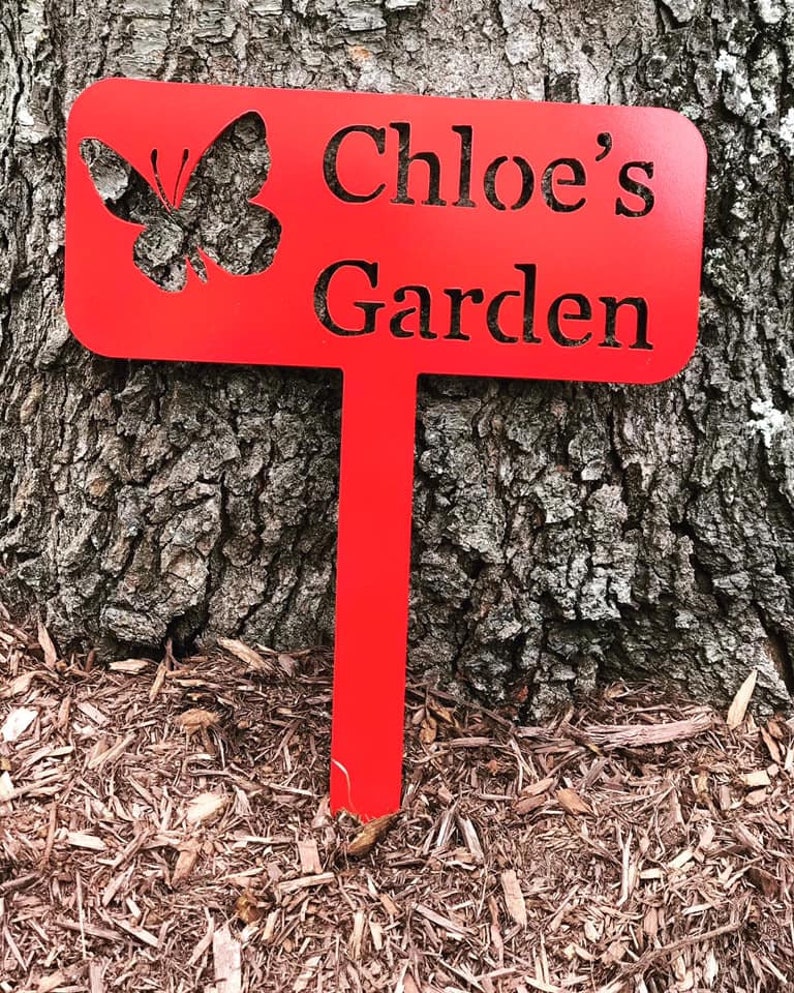 Personalized Garden Sign Custom Metal Garden Stake Etsy