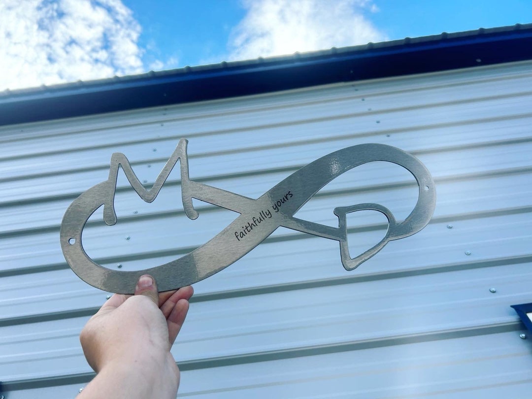 Edgy Ifinity Sign Personalized Metal Infinity Sign – Custom Initials Sign With Your ...