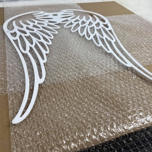 Metal Angel Wings - Memorial Keepsake - Flower Swag - Angel Wing Memorial - Angel Wing Door Hanging - Angel Wing Keepsake - Sympathy Gift