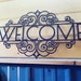 Metal Welcome Sign With Scroll Design - Exterior & Interior Welcome ...