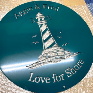 Personalized Lighthouse Sign - Metal Lighthouse Sign - Lighthouse ...