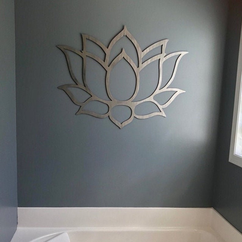 Metal Lotus Lotus Wall Decor Metal Lotus Flower Wall Etsy