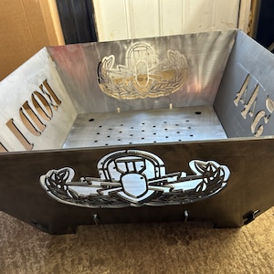 Custom Metal Firepit - Collapsible Steel Fire Pit - Personalized Fire Pit - Portable Steel Fire Pit - Customized Fire Pit - Customized Gift image 10