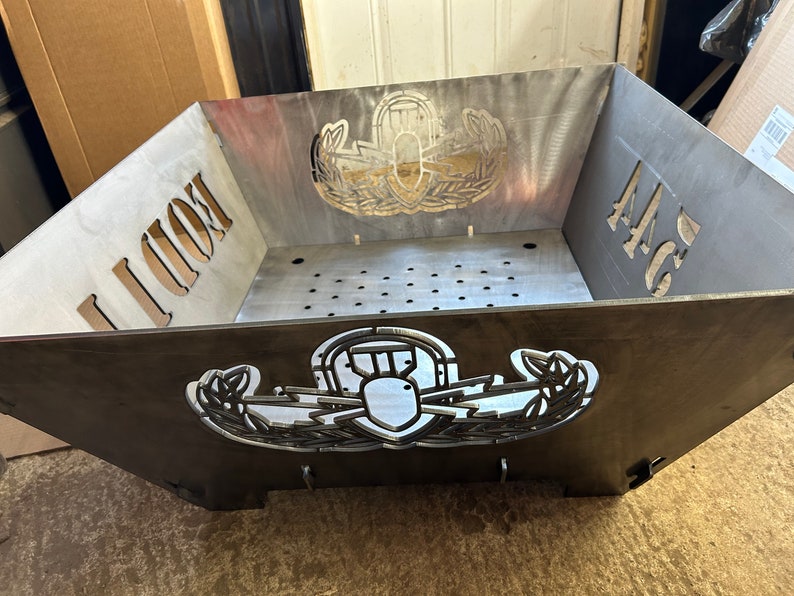 Custom Metal Firepit - Collapsible Steel Fire Pit - Personalized Fire Pit - Portable Steel Fire Pit - Customized Fire Pit - Customized Gift image 10