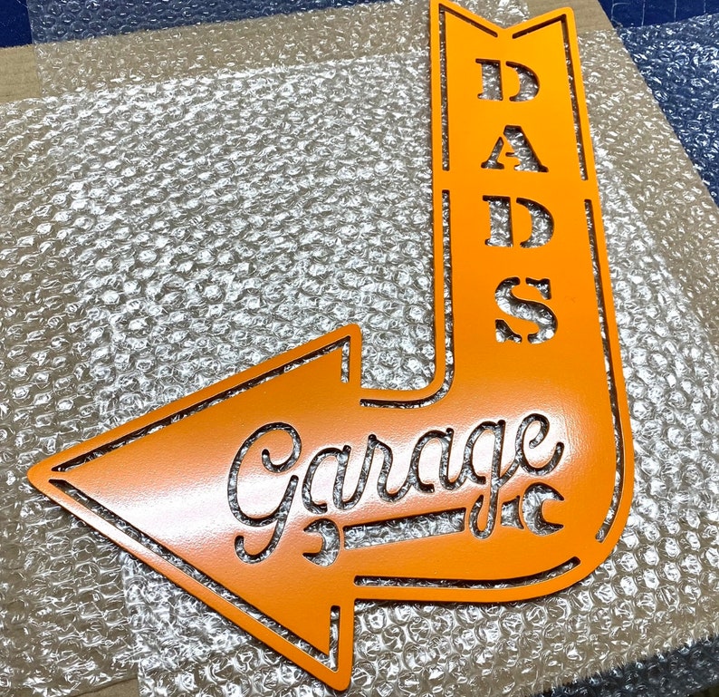 Dad's Garage Metal Sign Metal Dad's Garage Hanging Etsy