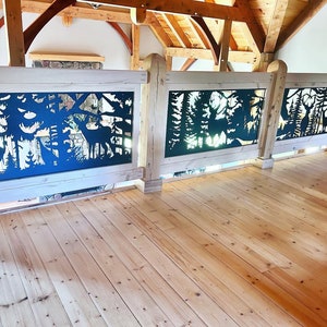 Metal Panel Inserts - Decorative Steel Panel Inserts - Metal Privacy Screen - Wildlife Metal Panels - Interior/Exterior Railing Inserts