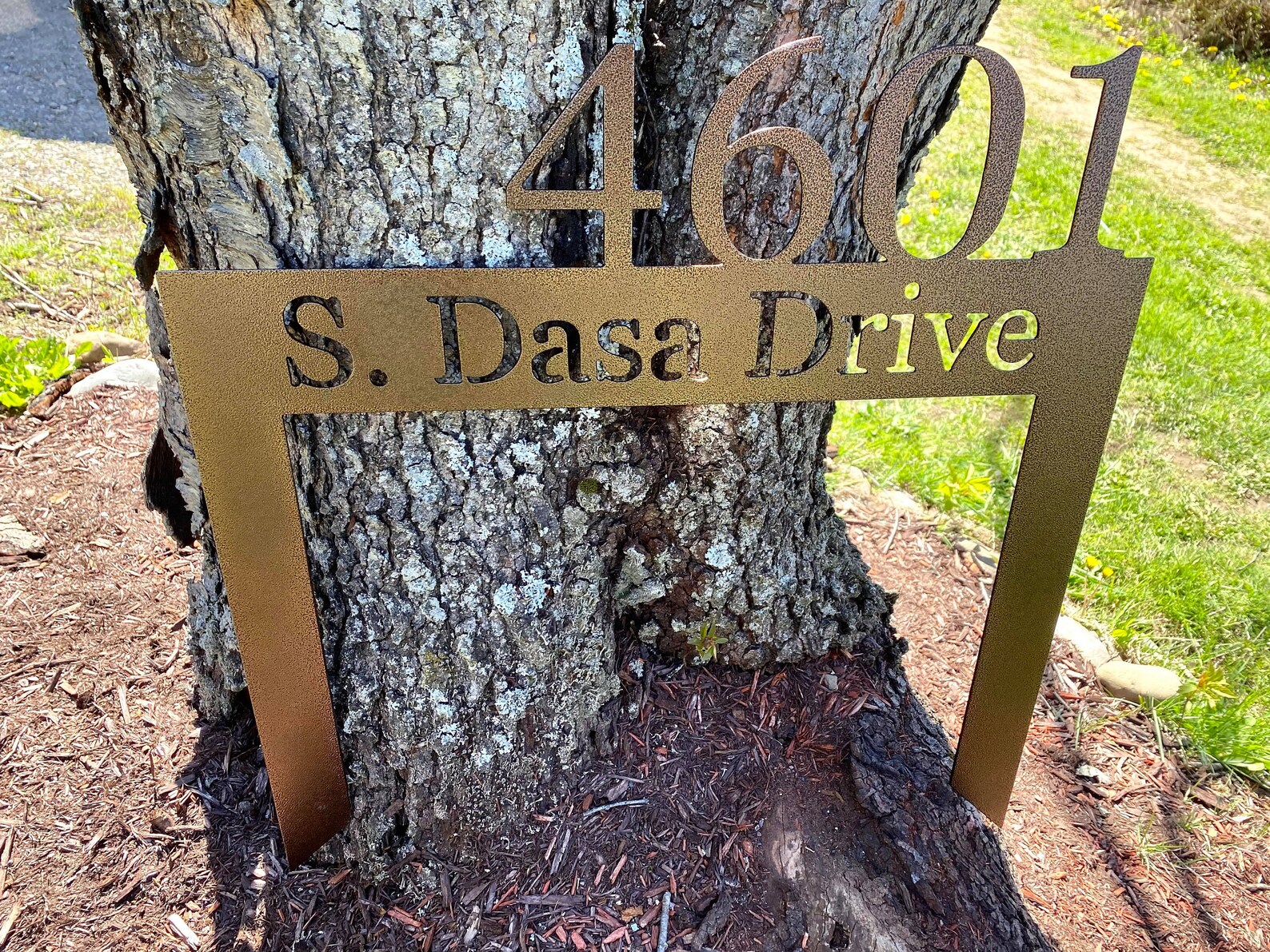 Personalized Address Yard Sign Address Yard Stake Metal Etsy
