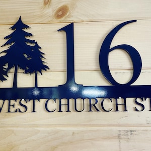 Metal House Number Sign | Address Sign | Tree Address Sign | Rustic Address Sign | Metal Address Sign | Address Numbers | Address Plaque