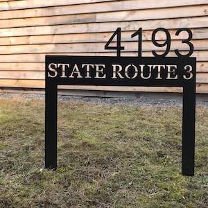 Personalized Address  Yard Sign - Address Yard Stake - Metal Address Sign - Metal Home Address Yard Sign