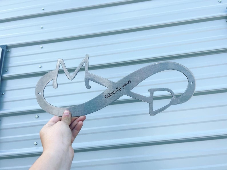 Personalized Metal Infinity Sign – Custom Initials Sign With Your ...