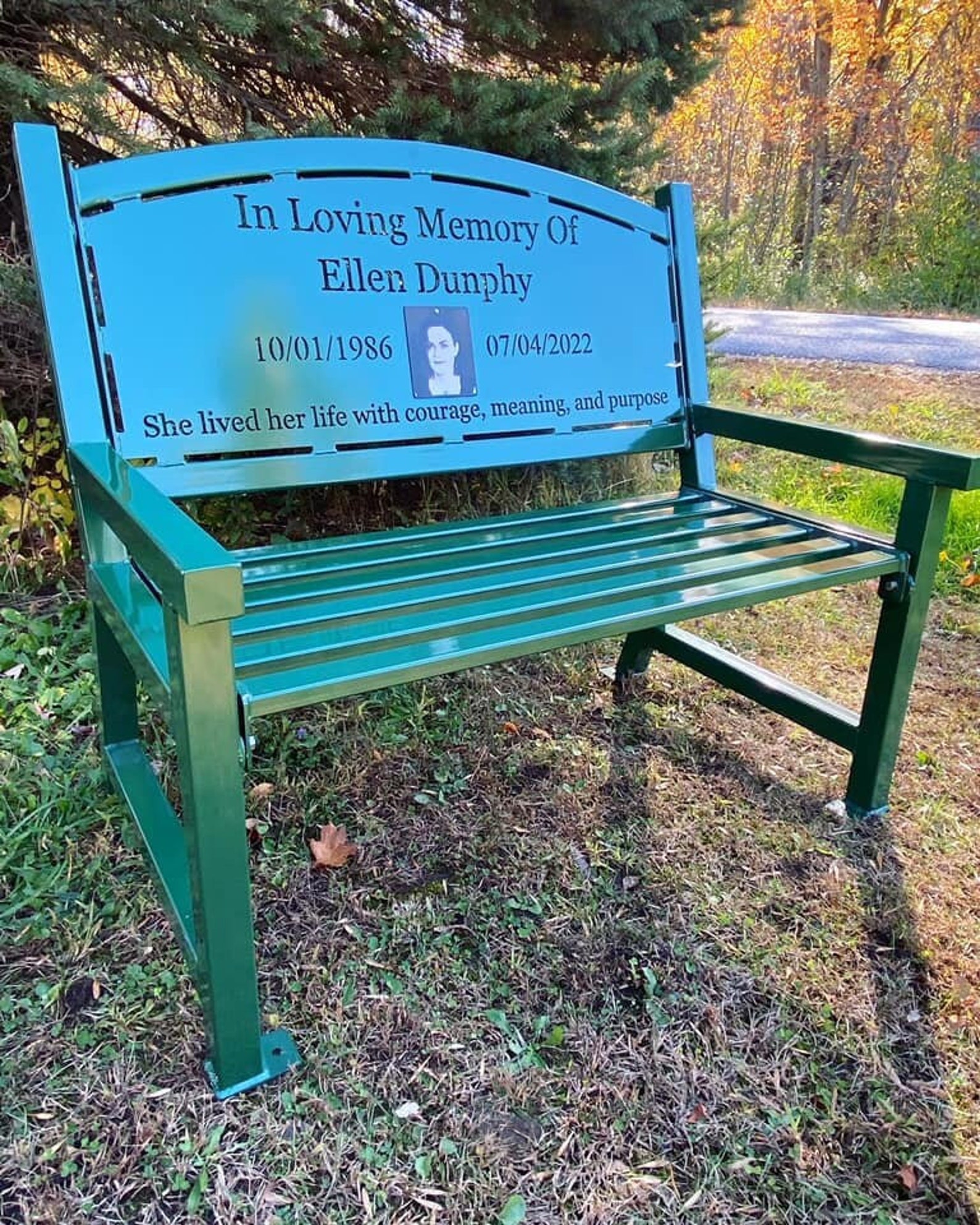 Handcrafted Personalized Metal Bench Memorial Bench Steel Etsy