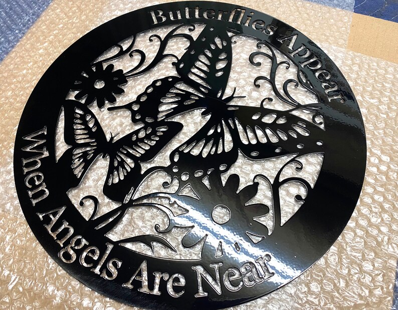 Personalized Butterfly Sign - Metal Butterfly Sign - Butterfly Sign ...