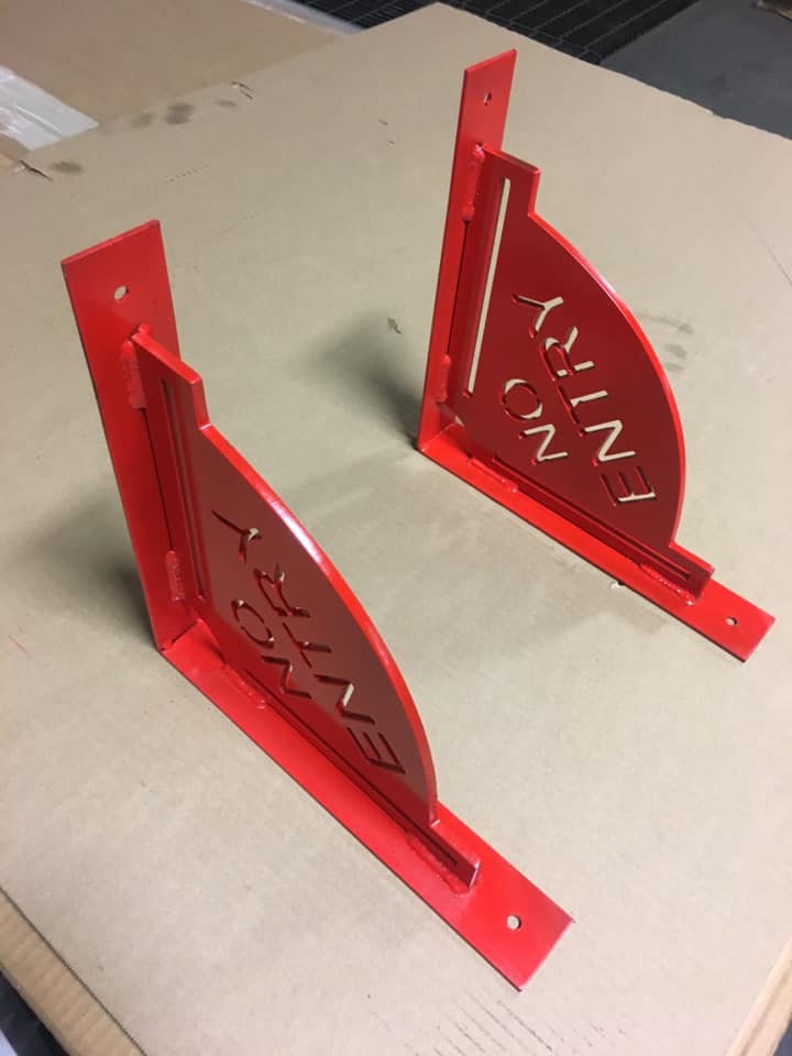 No Entry Brackets Safety Railing Brackets Industrial Brackets