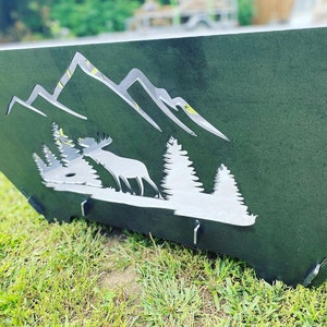 Custom Metal Firepit - Collapsible Steel Fire Pit - Personalized Fire Pit - Portable Steel Fire Pit - Customized Fire Pit - Customized Gift image 5