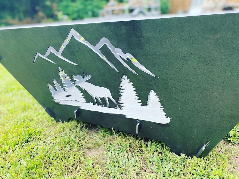 Custom Metal Firepit - Collapsible Steel Fire Pit - Personalized Fire Pit - Portable Steel Fire Pit - Customized Fire Pit - Customized Gift image 5