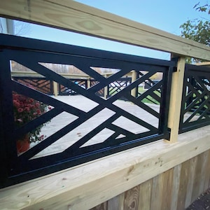 Custom Made Aluminum Railing Inserts - Custom Privacy Screens - Heavy Duty Railing Panels - Powder Coated Panels - Indoor / Outdoor Use