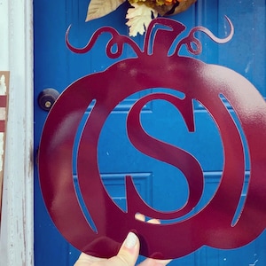 Metal Personalized Pumpkin Decor - Fall Decor -Front Porch Monogram Pumpkin - Autumn Decor - Metal Monogram - Pumpkin Monogram - Gift