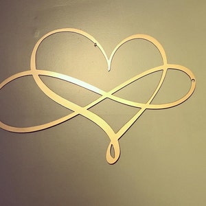 Metal Heart Infinity - Bedroom Wall Decor - Gallery Wall Decor - Steel 11th Anniversary -Metal Heart- Metal Infinity - Infinity Heart