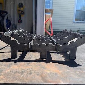 Collapsible Steel Wood Grate - Elevated Fire Grate - DIY BBQ Smoker Firebox Wood Grate - Take Apart Wood Grate