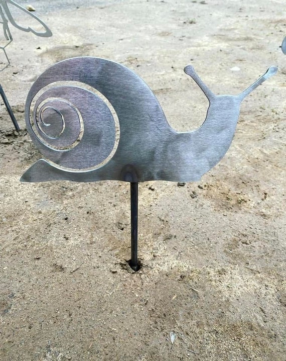 Pieu de jardin escargot en métal Escargot de jardin rouillé Art de