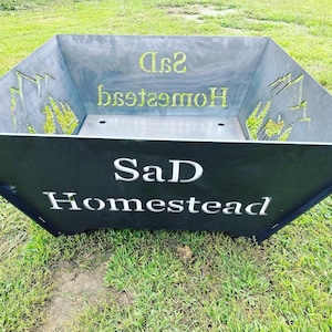 Custom Metal Firepit - Collapsible Steel Fire Pit - Personalized Fire Pit - Portable Steel Fire Pit - Customized Fire Pit - Customized Gift image 4