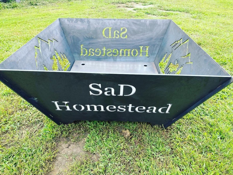 Custom Metal Firepit - Collapsible Steel Fire Pit - Personalized Fire Pit - Portable Steel Fire Pit - Customized Fire Pit - Customized Gift image 4