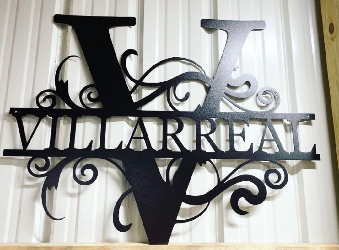 Last Name Metal Sign - Personalized Name Sign - Custom Metal Wall Decor ...