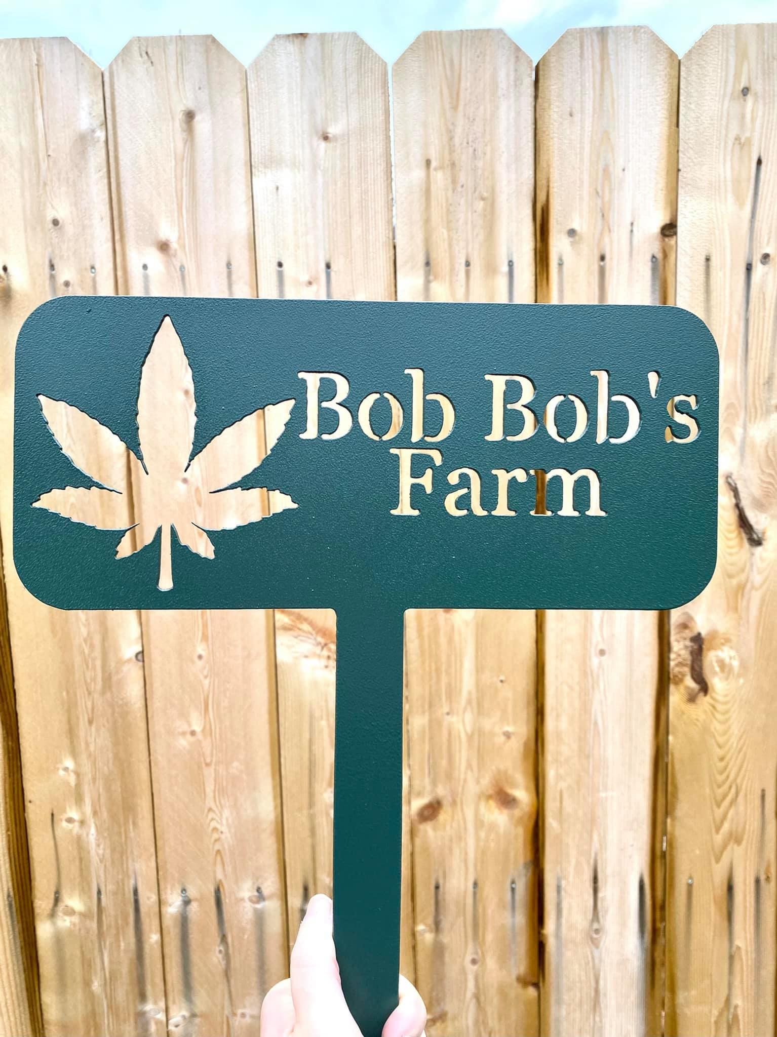 Personalized Garden Sign - Custom Metal Garden Stake - Grandpas Garden Stake -Metal Farm Stake -Personalized Ground Stake - Metal Marker
