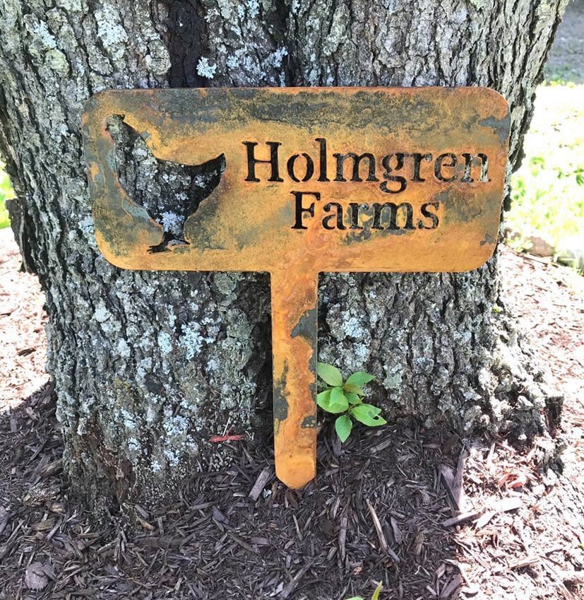 Personalized Garden Sign - Custom Metal Garden Stake - Grandpas Garden Stake -Metal Farm Stake -Personalized Ground Stake - Metal Marker