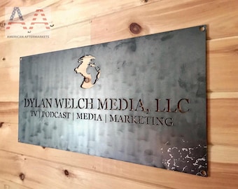 Metal Business Sign - Metal Business Logo Sign - Personalized Metal Sign - Commercial Business Decor - Your Business Logo Custom Sign